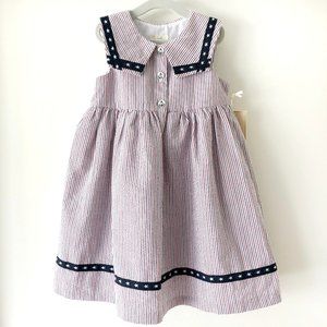 Laura Ashley London Seersucker Stars Sailor Dress